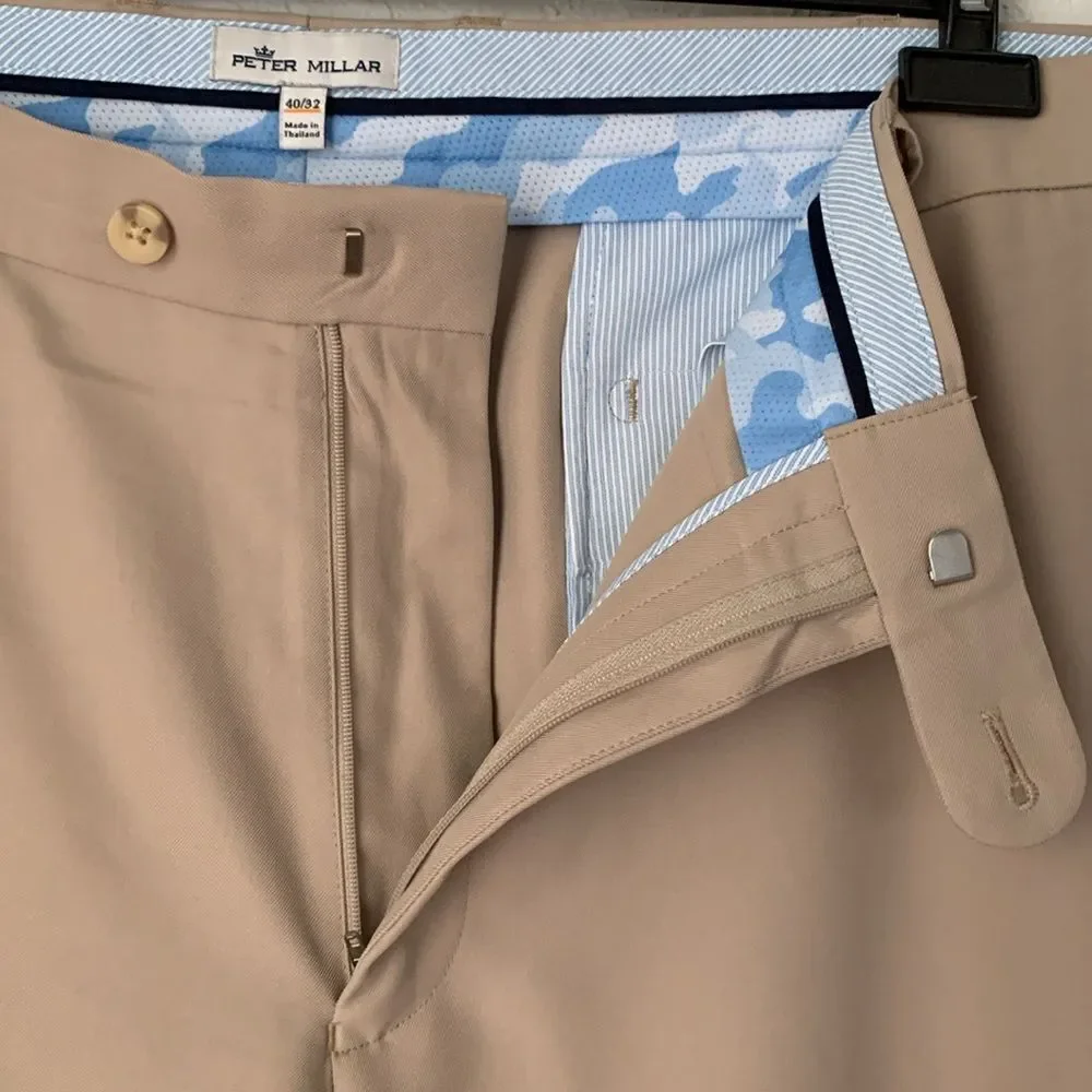 Peter Millar Beige 100% Polyester Men’s Pants Size 40/32